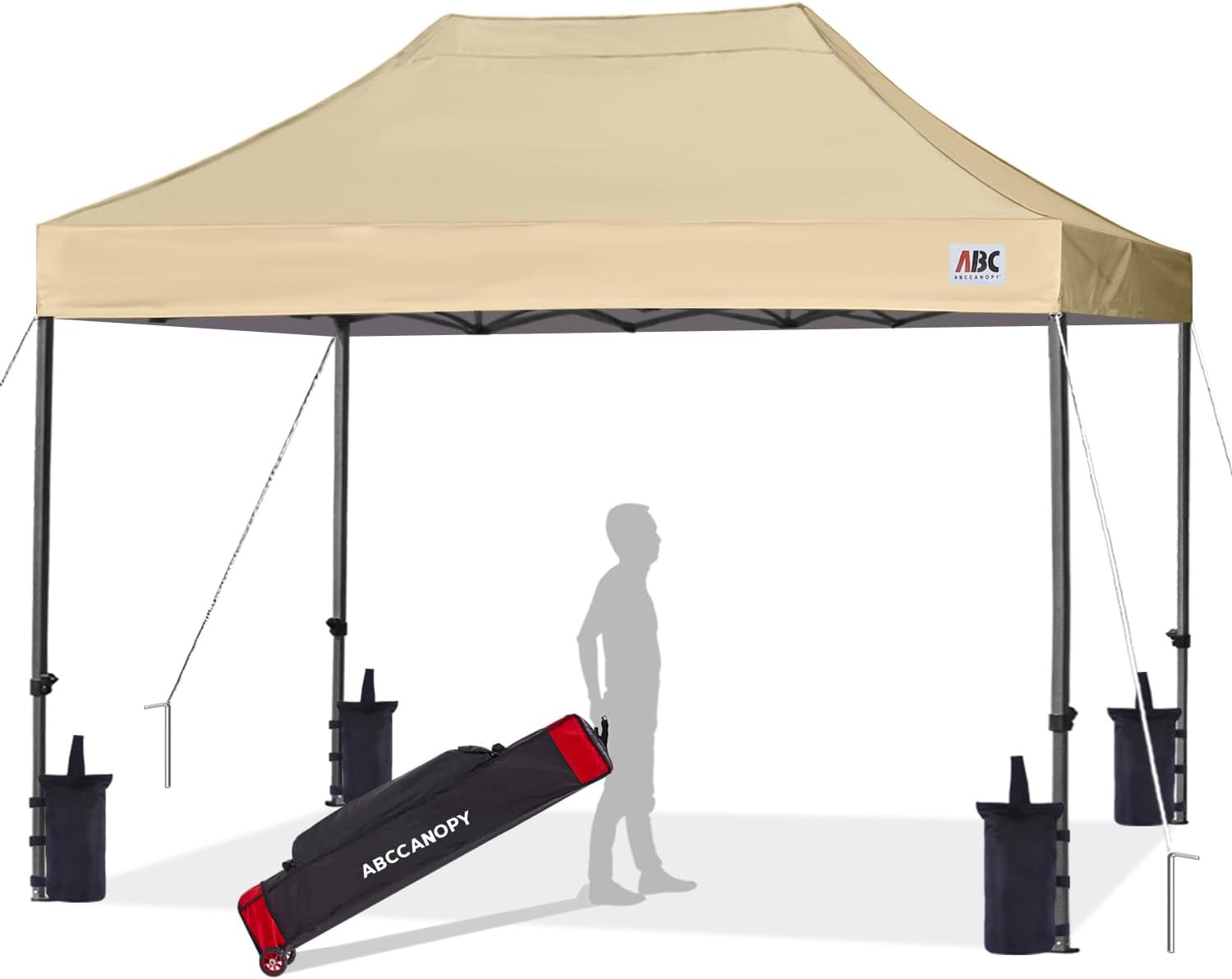 ABCCANOPY Patio Pop Up Canopy Tent 10x10 Commercial-Series (Black)