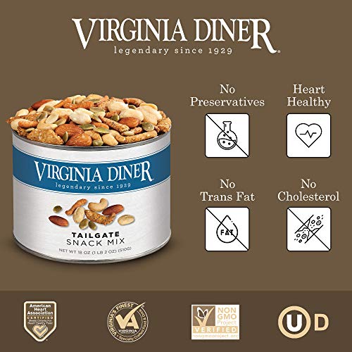 Virginia Diner Tailgate Snack Mix - Gourmet Snack Mix with Cashews, Sesame Sticks