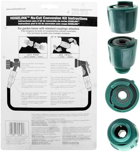 Swan Hoselink 2-Way Heavy Duty Hose Splitter, Quick Connect Fittings for Garden Hose, Leak-Proof Outdoor Faucet Adapter
