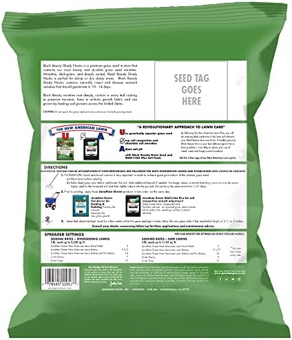 Jonathan Green (11960) Black Beauty Shady Nooks Grass Seed - Cool Season Lawn Seed (25 lb)