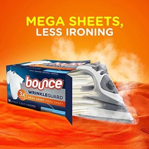 Bounce Wrinkle Guard Mega Sheet Outdoor Fresh 40 Sheets per Box