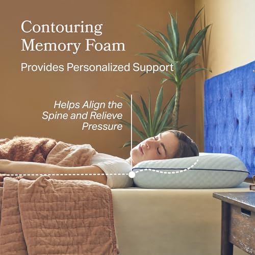 Weekender Cooling Gel Memory Foam Pillow for Sleeping – Standard Size, Ventilated Cooling Pillow for Side & Back Sleepers, Neck & Shoulder Support, Medium Firm, Washable Cover