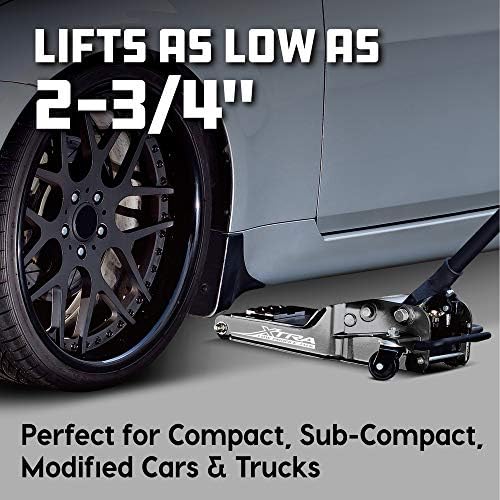 Powerbuilt 6 Piece Car Jack and Garage Creeper Service Set, 2 Ton Vehicle Lift, Jackstands, Folding Creeper, Wheel Chocks, Car Repair Garage Equipment - 640816, Large, Red