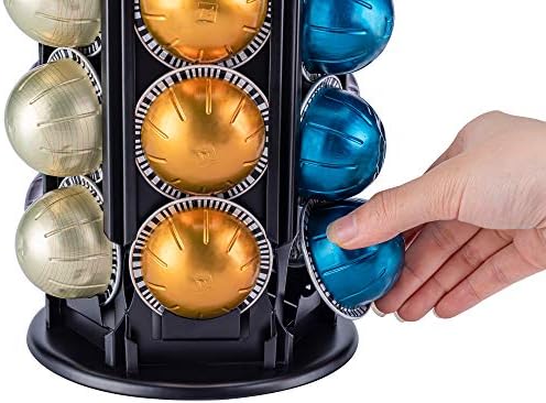 FlagShip Vertuo Pod Carousel Holder 80+ Pods Capacity Black Metal