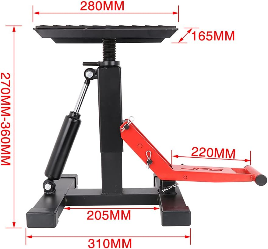 Motorcycle Jack Dirt Bike Stand Lift - Adjustable Hydraulic Lift Save Effort Hoist Table Height Lifting Stand