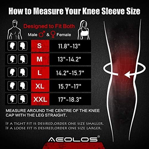 Knee Sleeves (1 Pair)，7mm Compression Knee Braces for Heavy-Lifting,Squats,Gym and Other Sports (Large, Black)