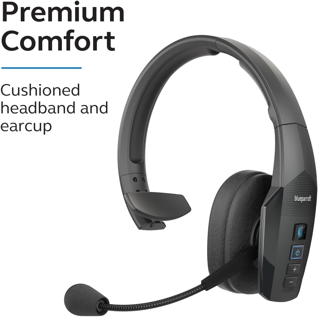 BlueParrott B450-XT Noise Cancelling Bluetooth Headset – Updated Design with Long Wireless Range