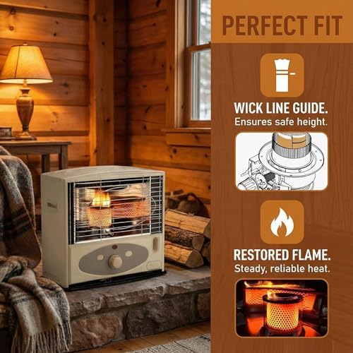7 x 5.7inch 20401U Replacement Fiberglass Kerosene Heater Wick | for American Wick AWHR-1100, DuraHeat DH1000, DynaGlo，RMC55-R7B，RMC-55R7