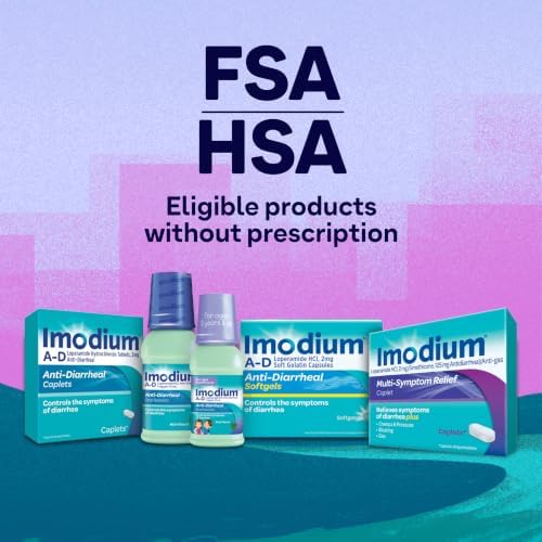 Imodium Multi-Symptom Relief Caplets, Anti-Diarrheal Medicine, 24 Ct
