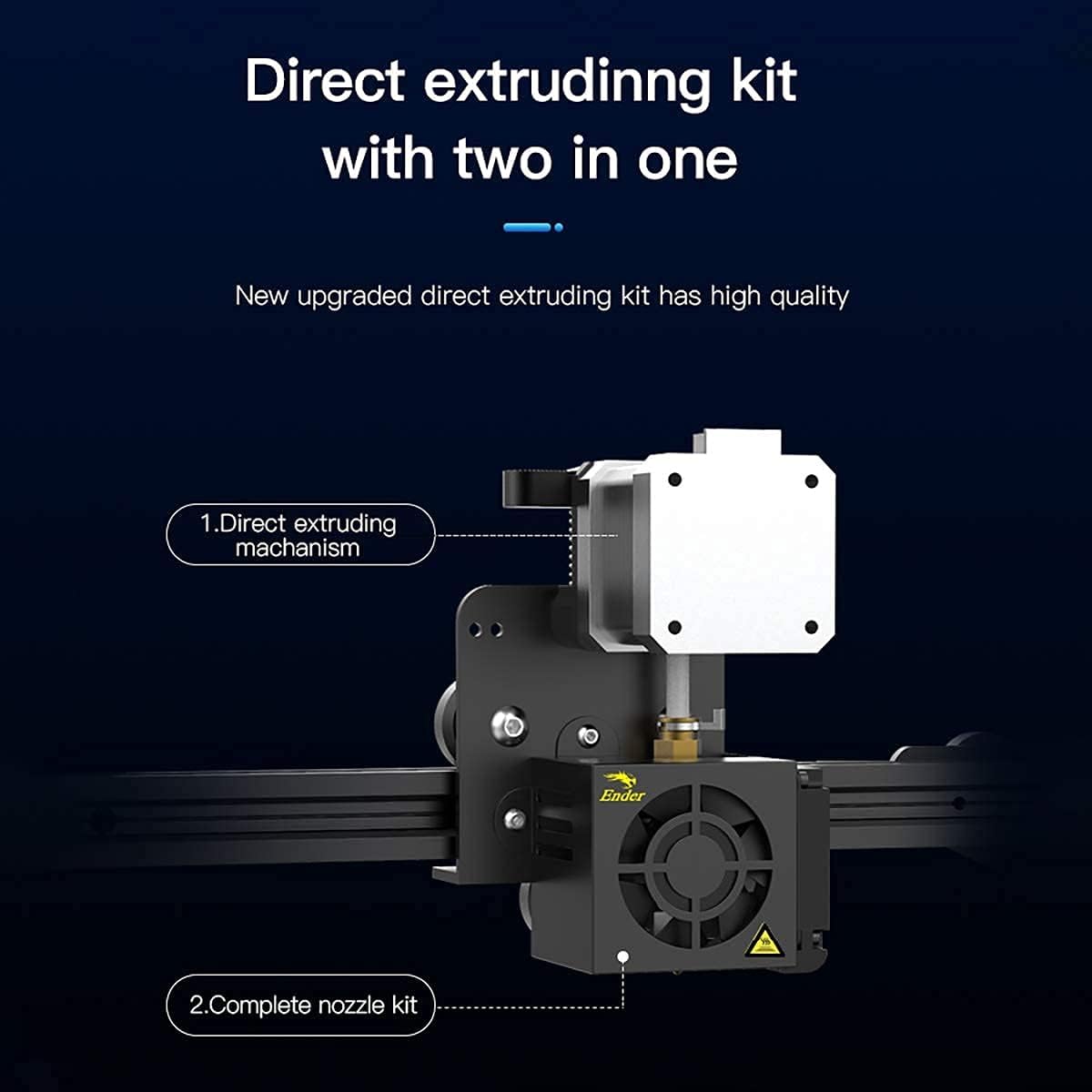 Official Creality Ender 3 Direct Drive Extruder Kit, Comes with 42-40 Stepper Motor Hotend Kit, Support Flexible TPU Filament, BL Touch