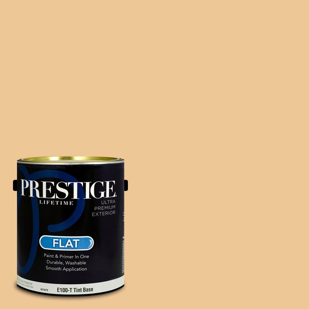 PRESTIGE Paints Exterior Paint and Primer In One, 1-Gallon, Satin, Comparable Match of Sherwin Williams* Cachet Cream*