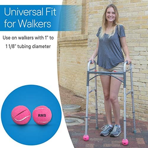 RMS Walker Glide Balls with Precut Opening, Fit Most Walkers | Easy Installation, Fit Most Walkers