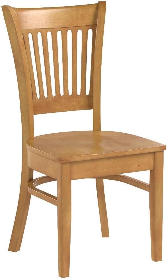 East West Furniture VAC-ESP-W Vancouver Kitchen Dining Chairs - Slat Back Wood Seat Chairs, Set of 2, Espresso