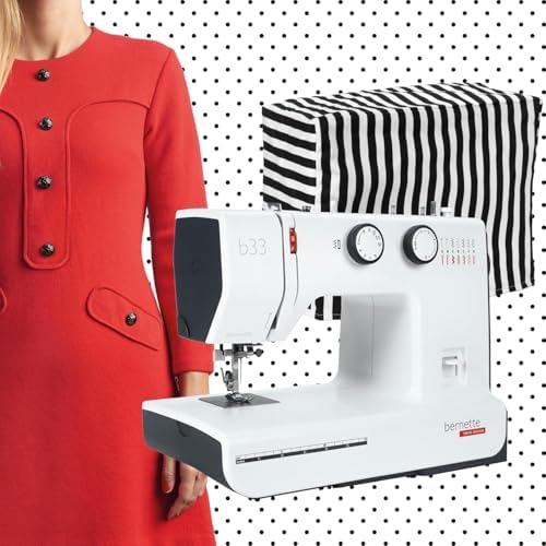 Bernette B33 Swiss-Designed Mechanical Sewing Machine | 15 Stitches, Semi‑Automatic Needle Threader, 5 mm Stitch Width, 2‑Step Presser Foot Lift