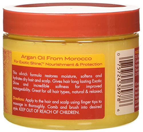Creme of Nature Argan Oil from Morocco Day & Night Hair & Scalp Conditioner Hair Dress, Softens, Hydrates, Adds Shine & Improves Manageability, 4 oz