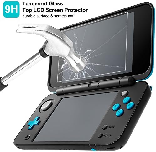 Protective Cases Compatible New 2DS XL with Screen Protectors, AFUNTA 1 Crystal Clear Case and 1 EVA Carrying Case for Console