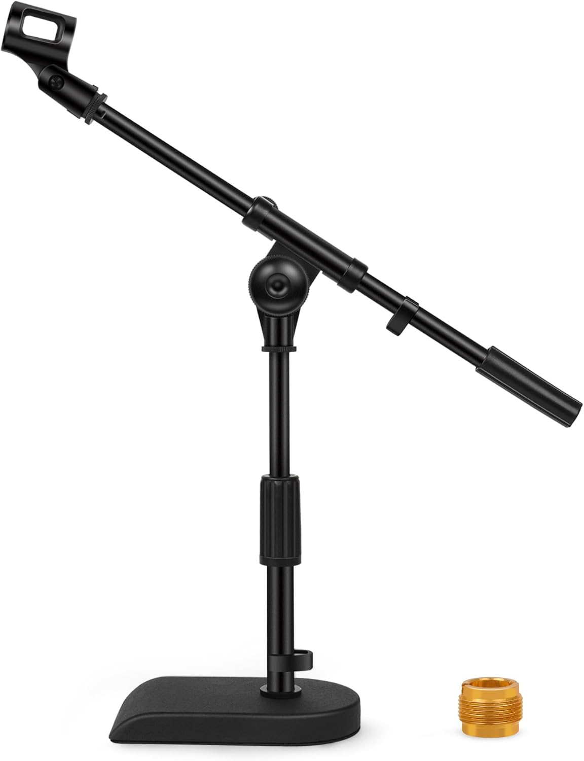 InnoGear Adjustable Desk Microphone Stand, Weighted Base with Soft Grip Twist Clutch, Boom Arm