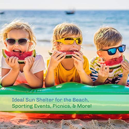 Beach Tent - Sun Shelter for Shade with UV Protection and Water-Resistant Coating for Sports Events and More with Carry Bag by Wakeman Outdoors