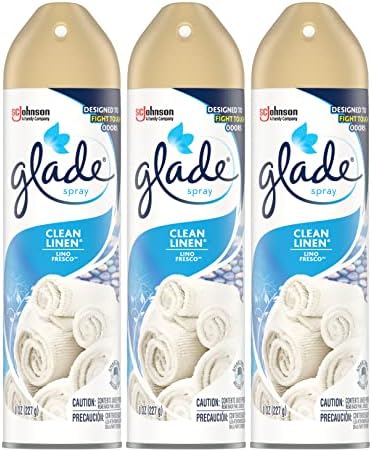 Glade Air Freshener 8 Oz Clean Lenin 3-Pack