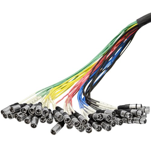 Seismic Audio - SAXQ-16x8x25 - 16 Channel 25' XLR Snake Cable with XLR and 1/4" Returns on the Box