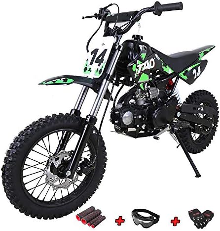 X-Pro 110cc Dirt Bike Pit Kids Pitbike 110 with Gloves, Goggle and Handgrip (Black)