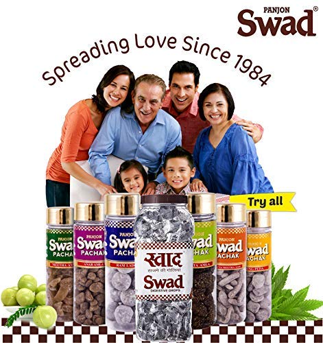 Swad MAHA SAVER PACK- Swad 25 Candy Pouchwith 3 premium bottles of Swad Pachak - ANARDANA, JEERA GOLI & KHATTA MEETHA KHAJOOR (Pack of 3)