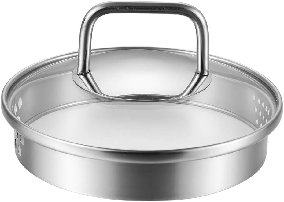 JALZ JALZ 2 Qt Stainless Steel Saucepan with Glass Lid for Induction, Boiling Egg