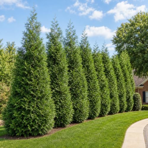 Thuja Green Giant | 40 Live Plants | Thuja standishii x plicata | Fast Growing Evergreen Trees | Privacy Hedge Plants for Landscaping