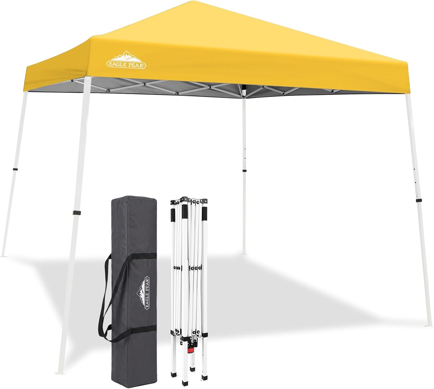 EAGLE PEAK 10x10 Slant Leg Pop Up Canopy Tent, Blue