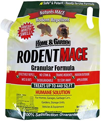 Nature’s MACE Rodent Repellent 22lb, Rodent Repellent Granules for Indoor & Outdoor, Mouse and Rat Prevention, for Garage, Attic, Kitchen, Car, Peppermint Oil Blend, Safe to Use, Covers 4,400 Sq Ft