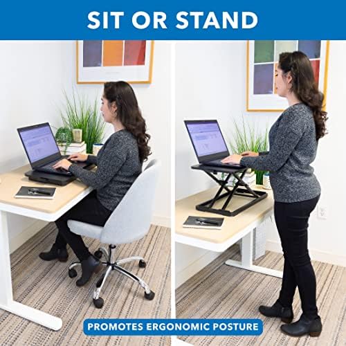 Mount-It! Standing Keyboard Tray, Height Adjustable Keyboard and Mouse Riser for Desk, Sit Stand Keyboard Platform