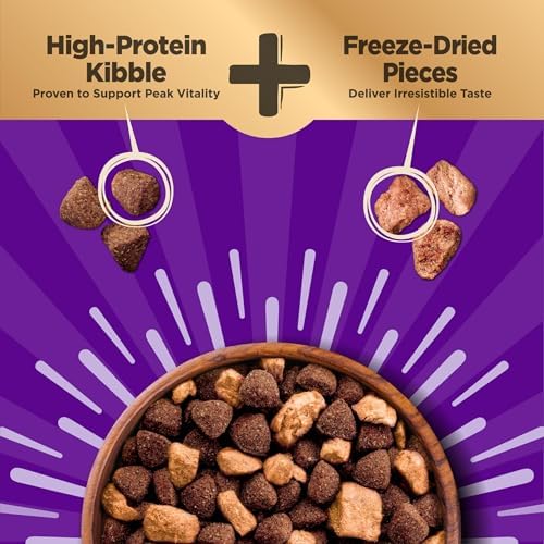 Wellness CORE+ Small Breed Adult Dry Dog Food with Freeze Dried Pieces, Wholesome Grain Kibble+, Natural, High Protein, Turkey and Chicken Recipe, 4 lb Bag