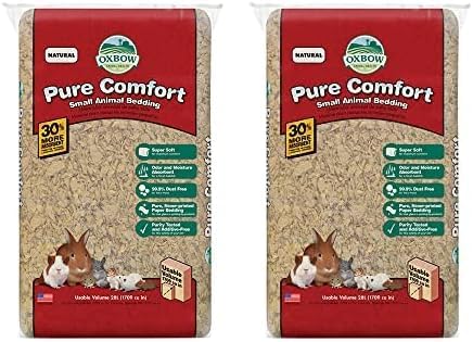 Oxbow Small Animal Bedding, Hamster, Guinea Pig, Rabbit, White, USA, 36 L | Pure Comfort, Hamster Bedding, Guinea Pig Bedding, Low Dust, Virgin Paper, Litter Box, Bunny, Rats, Gerbils, Chinchillas