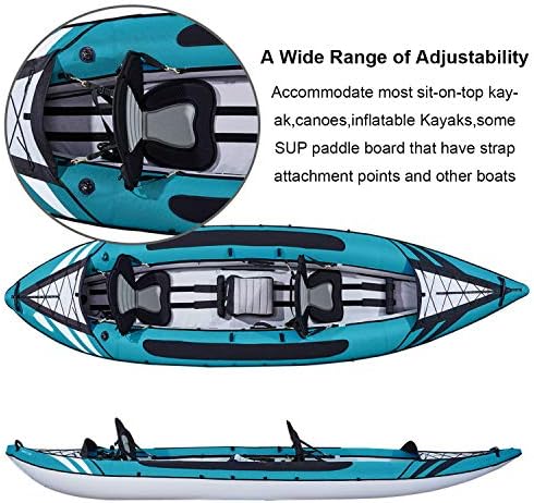 2 Pack of Kayak Seat Deluxe Padded Canoe Backrest Seat Sit On Top Cushioned Back Support SUP Paddle Board Seats with Detachable Storage Bag 4