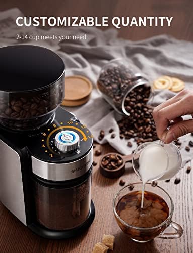 SHARDOR Electric Burr Coffee Grinder 2.0, Automatic Coffee Bean Grinder for Home Use