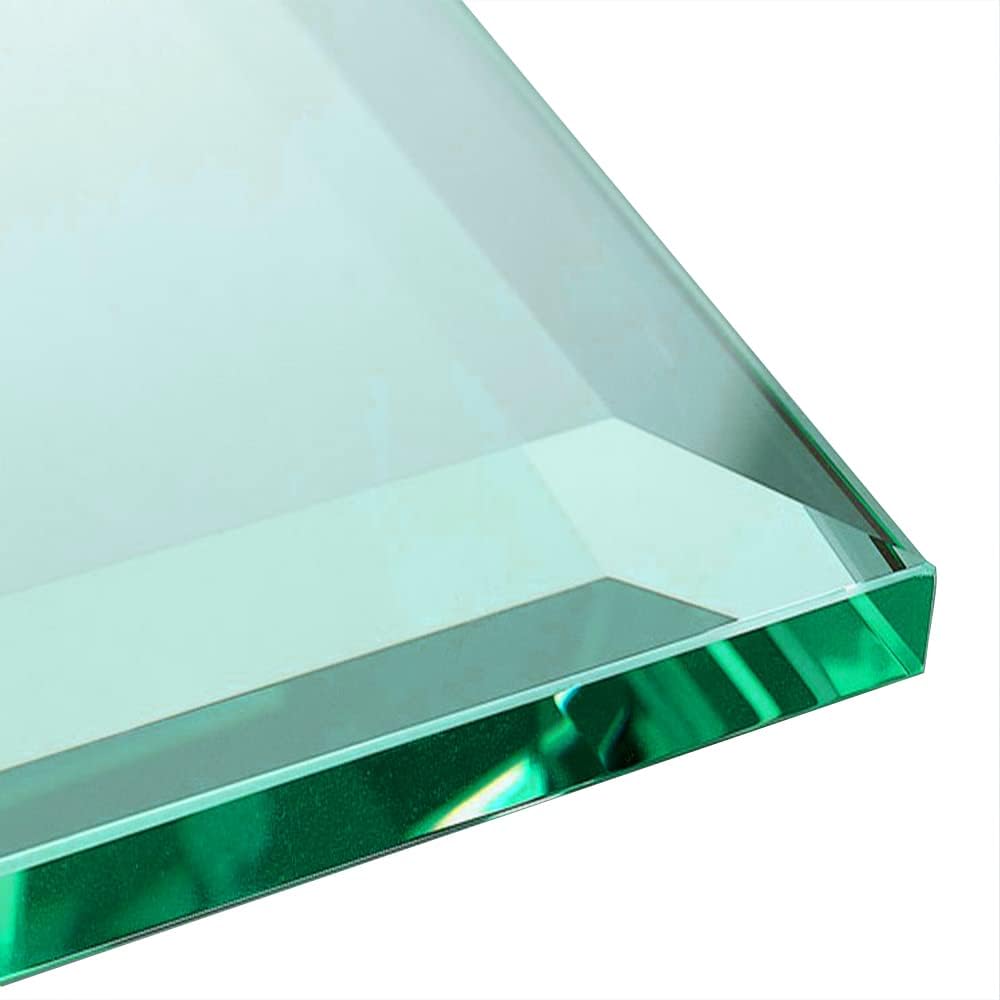Clear Tempered Glass Table Top 22 Inch Square Flat Polished Edge with 1/4 Inch Thickness for Dining, Coffee or Side Tables by Fab Glass and Mirror