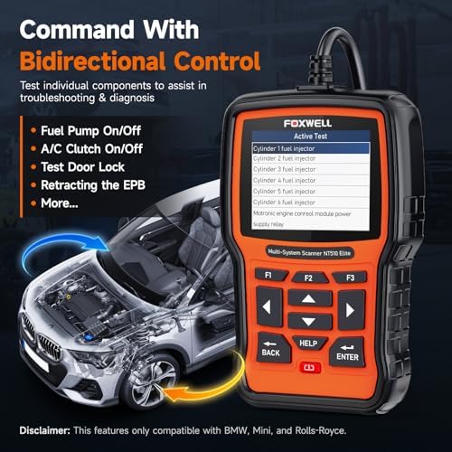 FOXWELL NT510 Elite Scan Tool fit for BMW Scanner Full Diagnostic Tool OBD2 Scanner