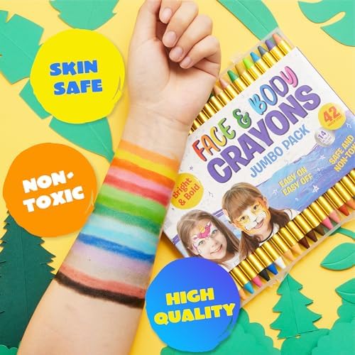 42PCS Face and Body Paint Crayons