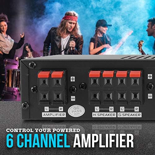 Pyle Premium New and Improved 8 Zone Channel Speaker Switch Selector Hub Distribution Box for Multi-Channel High Powered Stereo Amplifier A/B/C/D