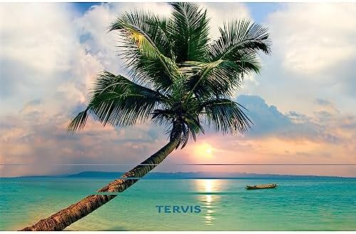 Tervis Sunset in Paradise Made in USA Double Walled Insulated Tumbler Travel Cup Keeps Drinks Cold & Hot, 24oz, Classic