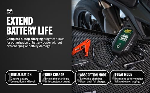 Battery Tender Junior 12V, 750mA Charger and Maintainer: Automatic 12V Powersports for Motorcycle, ATVs