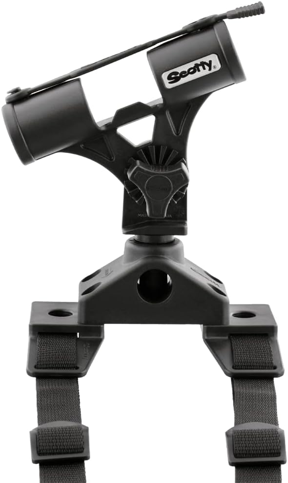 Scotty #267 Fly Rod Holder w/ #266 Float Tube Mount,Black | Fully Adjustable, 360 Degree Horizontal Rotation