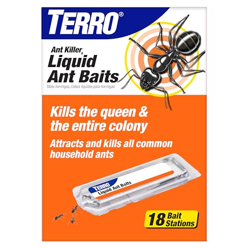 Terro, Ant Killer Bait Stations T300B - Liquid Bait to Eliminate Ants - Bait System - Stations for Effective Indoor Ant Control, 12 Count | Borax Formula, Kills the Queen & the Entire Colony, Liquid Ant Baits Indoor, Kills Household Ants, Indoor Use