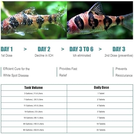 Dr. Tank #12 White Spot Out - Ich Treatment for Freshwater Fish - Eliminates Ick White Spot Disease - Safe for Aquatic Plants - 60 Tablets