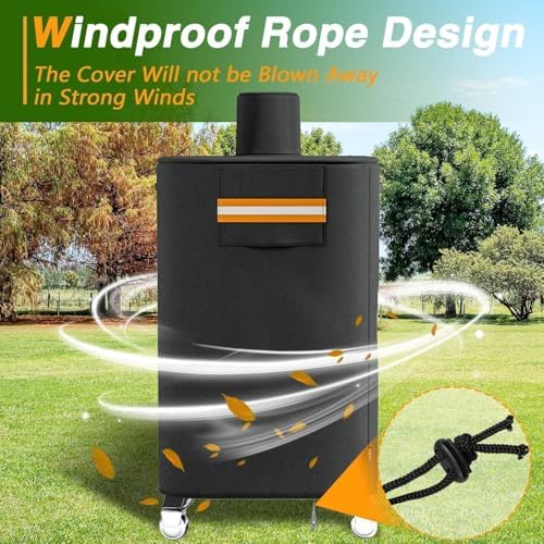 EVRBUL Wood Pellet Smoker Cover Fits for Pit Boss Copperhead Sportsman 5 7 Series, Vertical Smoker Cover Fits for PBV5PW1, PBV5P1, PBV7P1, PB5000SP