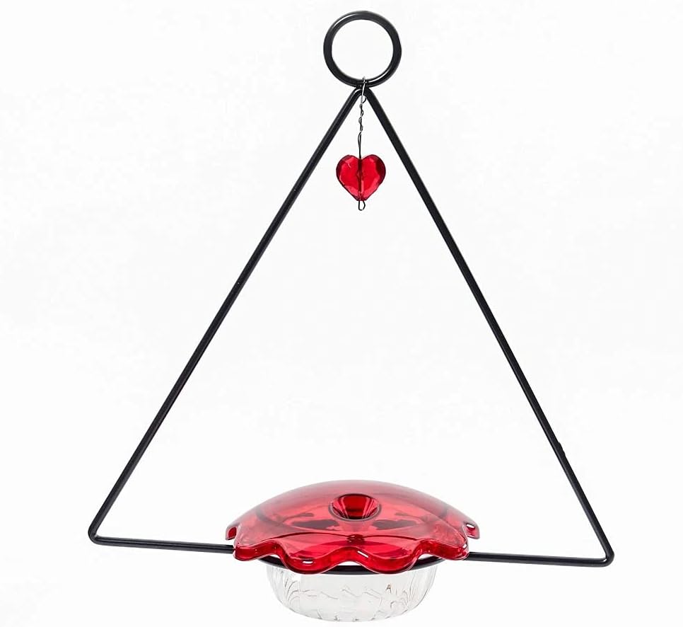 Birds Choice Hummerfest Hummingbird Feeder with Weatherguard | 12oz, Red | Built-In Ant Moat Protects Nectar, Rain Cover Keeps Feed Fresh, Easy to Fill and Clean