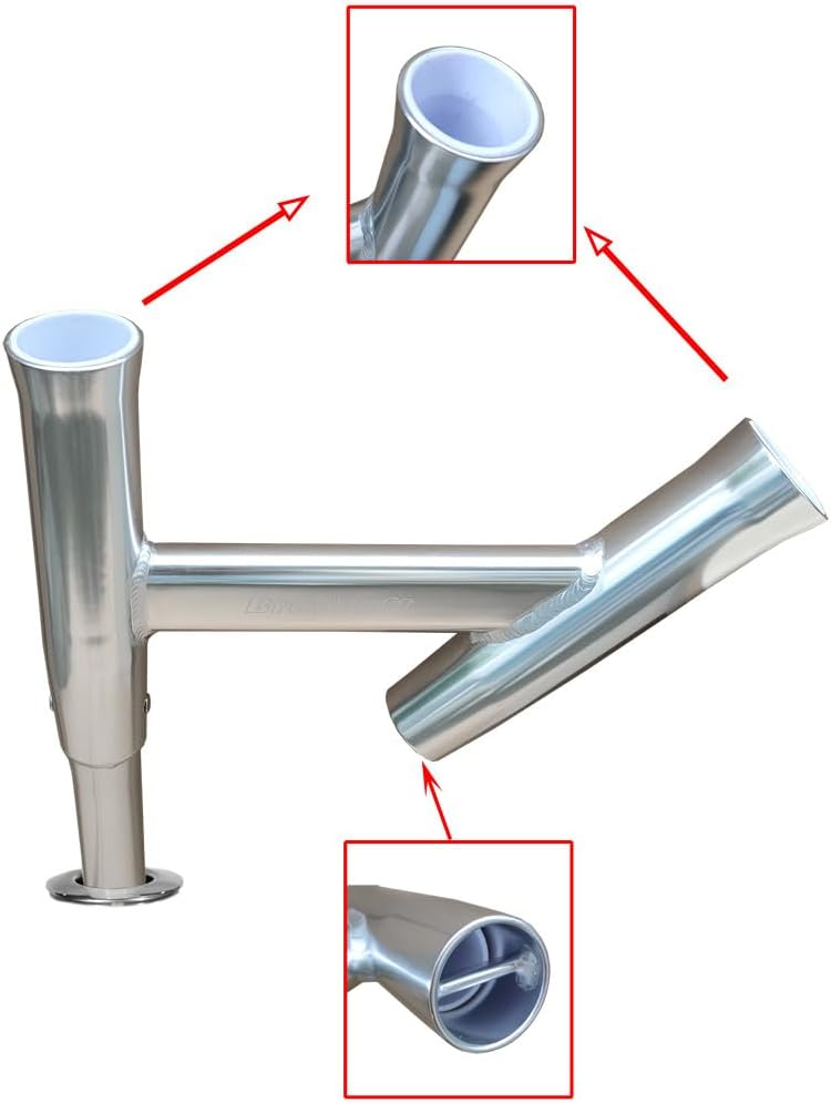 Brocraft Aluminum Rod Rigger/Boat Trolling Rod Holder & Fishing Outrigger Spreader for Multiple Rods