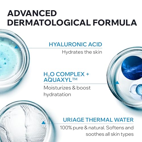 Uriage Eau Thermale Water Cream, Face Moisturizer With Hyaluronic Acid | 24H Hydration, Brightness & Softness