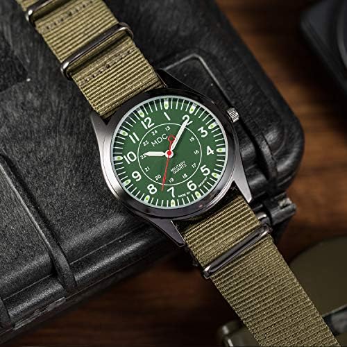Infantry MDC Mens Military Field Watch, Japanese Quartz, Slip-Thru Nylon