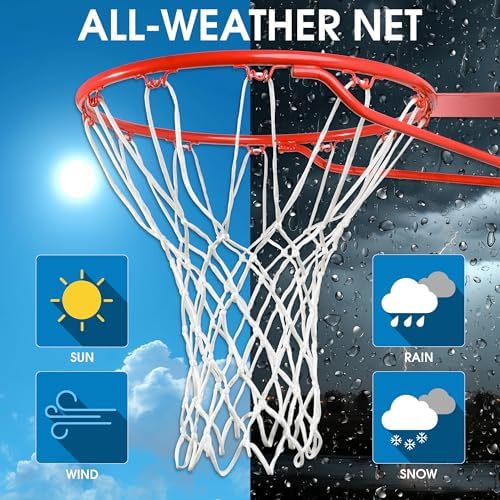Cannon Sports Heavy Duty Basketball Net Replacement - 21 Inches - 12 Loop Standard Size - Weather Resistant for Indoor/Outdoor Courts - Fits All Standard Rims